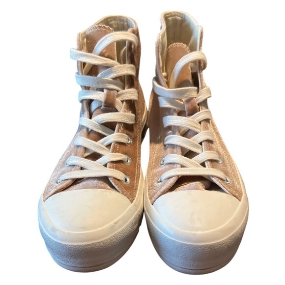 Corkys Hunky Dory Womens High Top Sneakers Size 8 Velvet Peach Lace-Up - Picture 4 of 7